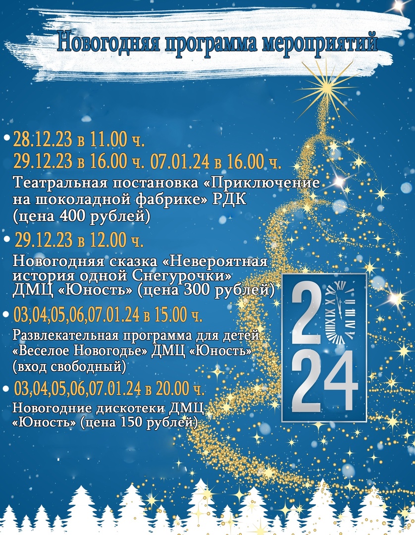 Новогодняя программа мероприятий.