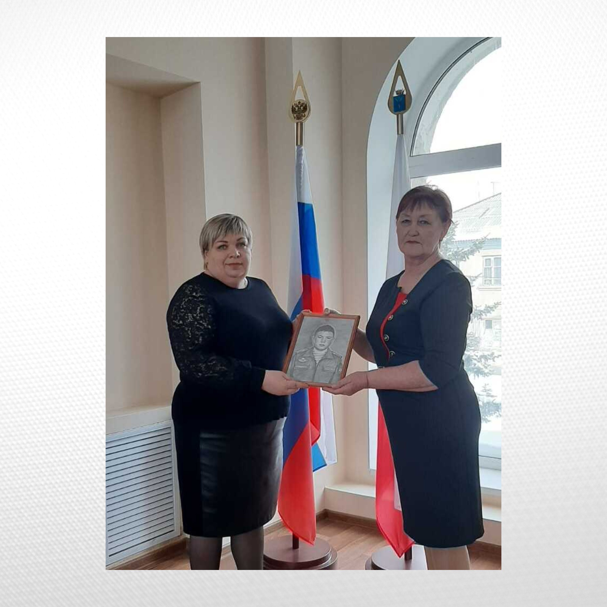 Художница из Новоузенска написала портрет Героя России Султанова Арслана.