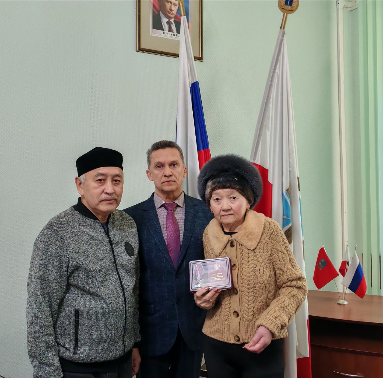 Вручение Орден Мужества семье погибшего в зоне СВО Куанчалиева Жаната.