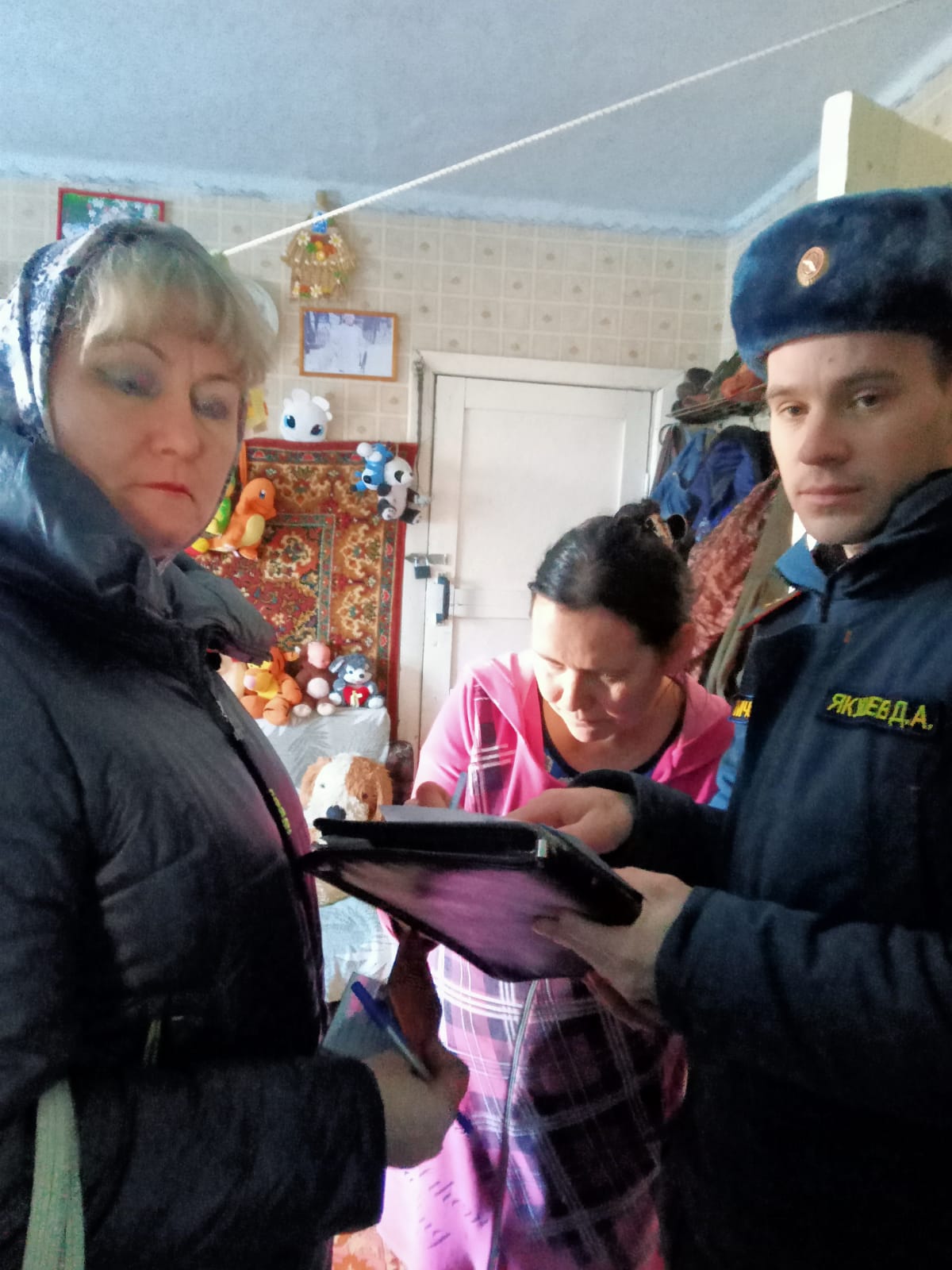 Межведомственный рейд по семьям.